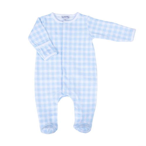 Baby Checks Footie - Blue