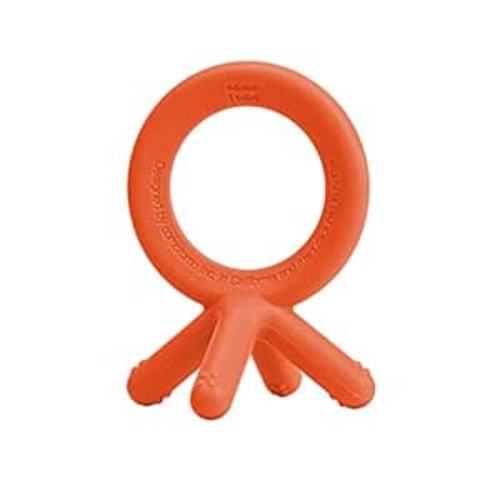 Comotomo Silicone Baby Teether, Orange