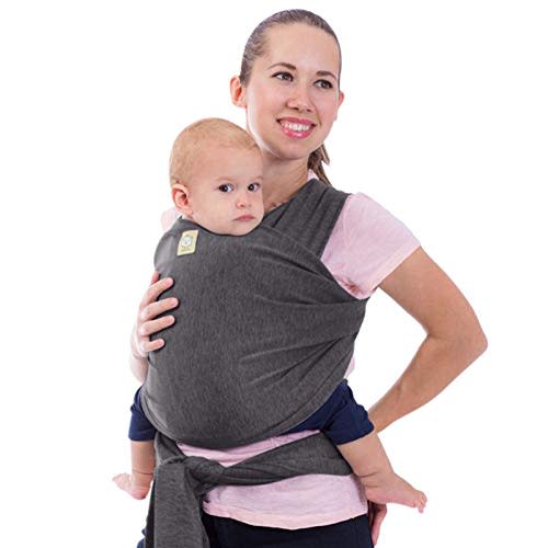 Baby Wrap Carrier - All in 1 Stretchy Baby Sling - Ergo Carrier Sling - Baby Carrier Wraps - Baby Carriers for Newborn, Infant - Baby Holder Straps - Baby Slings - Baby Sling Wrap (Mystic Gray)