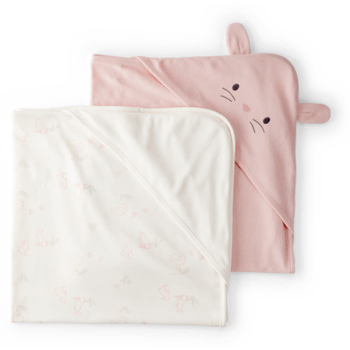 Pink Baby 2-Pack Hooded Towels | Carter’s Oshkosh Canada