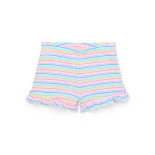Garanimals Baby Girl Ruffle Edge Striped Rib Shorts, Sizes 0-24 Months