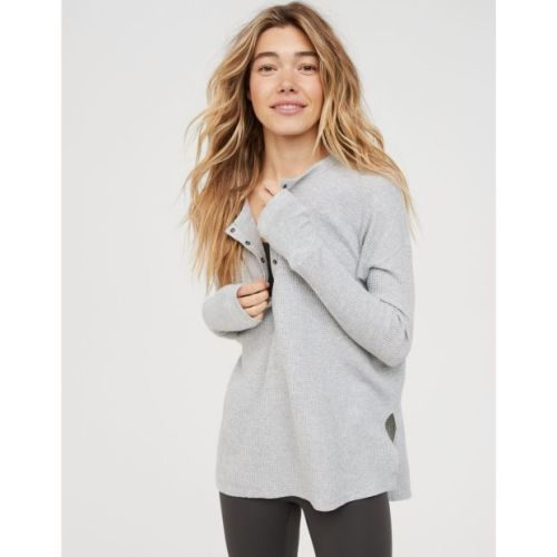 OFFLINE By Aerie Waffle Henley T-Shirt