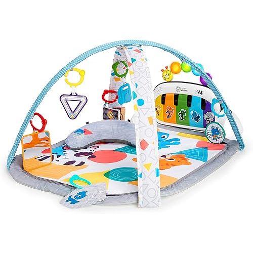 Baby Einstein 4-in-1 Kickin' Tunes Music and Language Play Gym and Piano Tummy Time Activity Mat