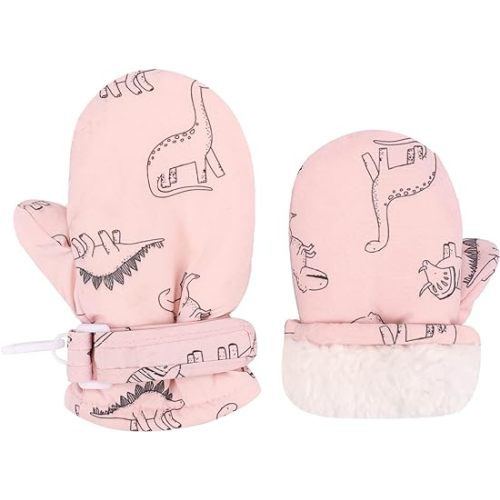 Slivery Color Toddler Gloves Kids Mittens Winter Warm Lined Fleece Gloves Waterproof Snow Baby Mitten for Boys Girls
