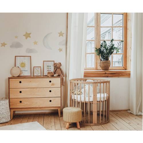 Watercolor Moon and Stars Removable Nursery Decals / Cloud decals / Nursery Star Decals / Watercolor Stars / Neutral Nursery Decor