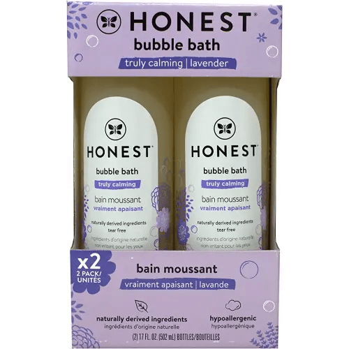 HONEST The Honest Company Bubble Bath, Truly Calming Lavender, 17 Fluid Ounce (2 Pack)