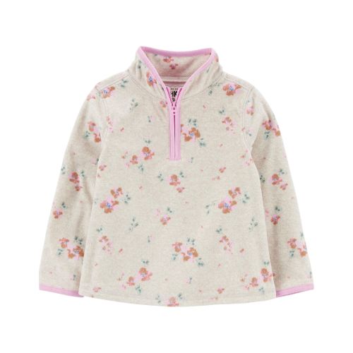Cream Baby Vintage Floral Print Microfleece Cozie | oshkosh.com 12Mo