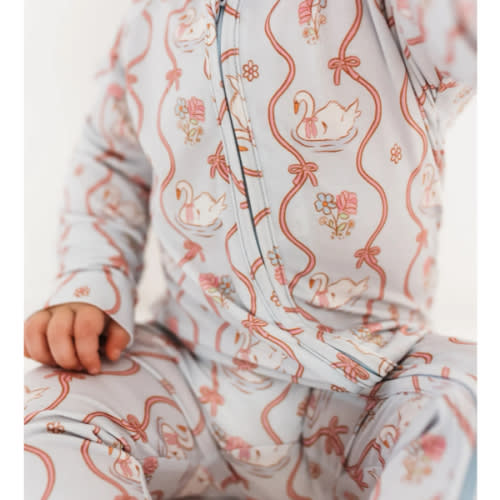 Blue Swan Zipper Romper – In my Jammers