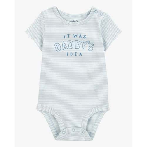 Baby "It Was Daddy's Idea" Short-Sleeve Bodysuit - Blue - Carter's | Carter's