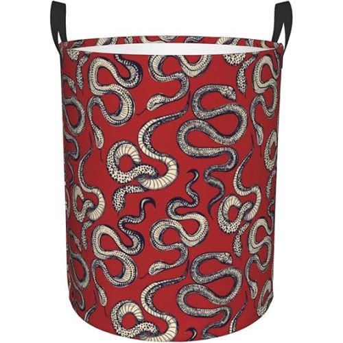 Large Laundry Basket with Handles - Snake(F) Baby Kids Dirty Clothes Laundry Hamper