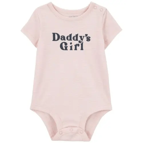 Baby Daddy's Girl Short-Sleeve Bodysuit - Pink - Carter's | Carter's