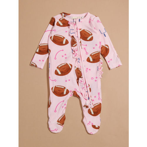 Kickoff Cutie Ruffle Footie in Pink | Tullabee