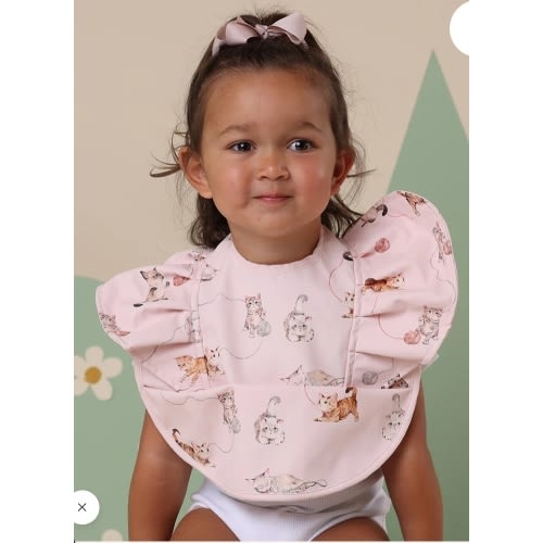 Kittens Waterproof Snuggle Baby Bib With Frill | Snuggle Hunny