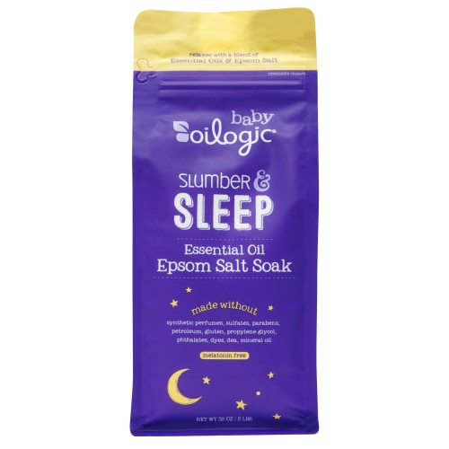 Oilogic Slumber & Sleep Essential Oil Epsom Salt for Baby, 2lb