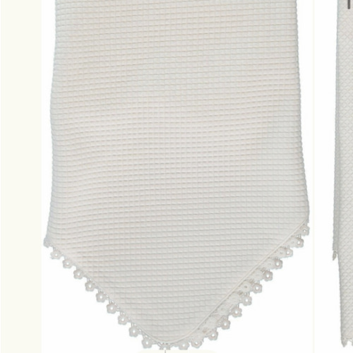 Special Occasion Off White Quilted Baby Blanket with Lace Trim – Carriage Boutique
