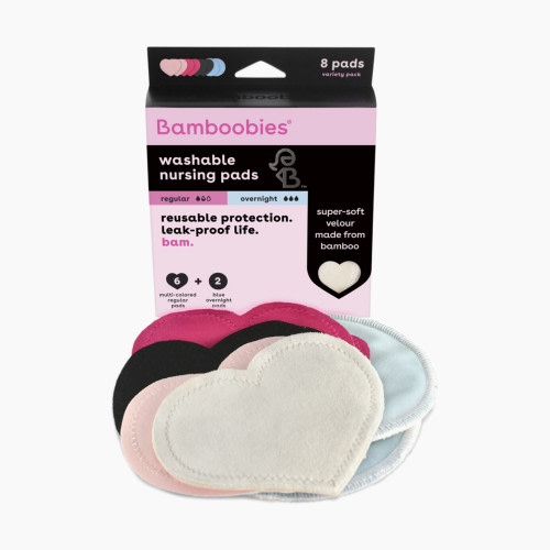 Bamboobies Washable Nursing Pads (4 Pair) Multi Pack