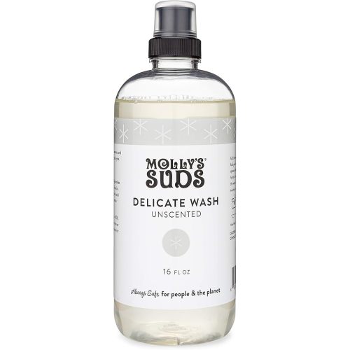 Molly's Suds Delicate Wash Liquid Laundry Soap | Clean, Simple Ingredients | Gently Removes Stains and Deodorizes | Unscented, 16 fl oz