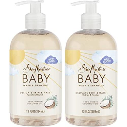Amazon.com : Shea Moisture Baby Essentials, 100% Virgin Coconut Oil Baby Body Wash & Shampoo, Skin Care for Newborn Baby and Kids, Pack of 2 -13 Fl Oz : Health & Household