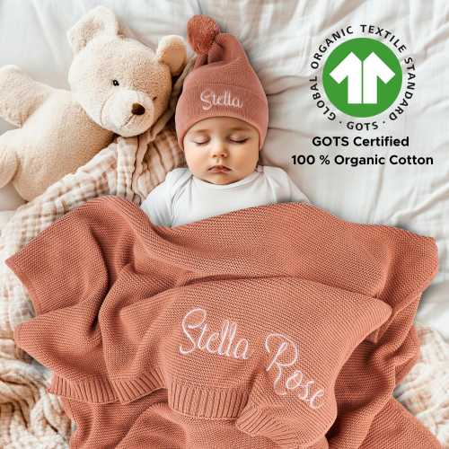 Baby gift, Baby Blanket, Personalized Baby gift, Baby Name Blanket, Baby Shower gift, Soft Cotton Knit Baby blanket, Custom name blanket