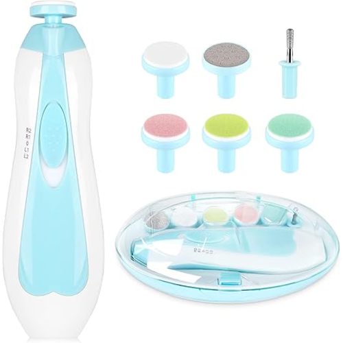 Baby Nail Trimmer Electric,Baby Nail Clippers, 6 in 1 Baby Nail File,Nail File Baby Grooming Kit Manicure Set for Toddler or Adults