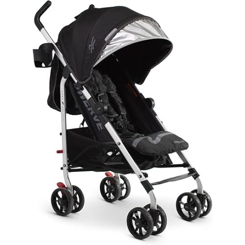 Baby Delight | Swerve Stroller | Lightweight | for Travel & Everyday | Multi-Position Recline | Compact Fold | Extra Storage | Black