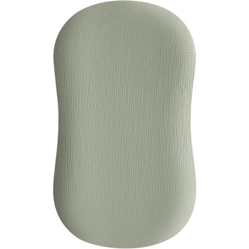 Konssy Muslin Baby Lounger Cover 1 Pack, 100% Cotton Newborn Lounger Sheets, Soft and Breathable Baby Nest Slipcover, Cover Only (Fog Green)