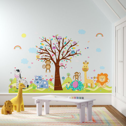 Zoomie Kids Howington Zoo and Happy Hills Wall Decal & Reviews | Wayfair
