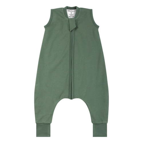 Mosebears 1.0 Tog Baby Sleeping Bag - Cotton Sleeveless Sleep Sack for Baby(Dark Green,S(6-12 Months))