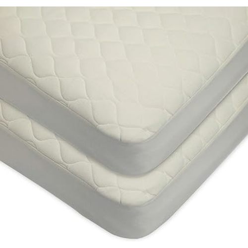 American Baby Company Natural Waterproof Quilted Crib Size Fitted Mattress Cover Made with Organic Cotton Top Layer - Crib (28" x 52") - Standard Packaging