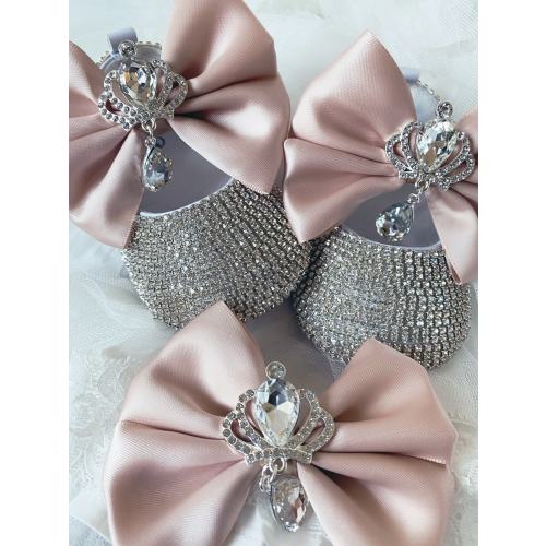 Baby girl shoes headband set rhinestones baby shoes,Newborn Baby Girl Luxury gift set
