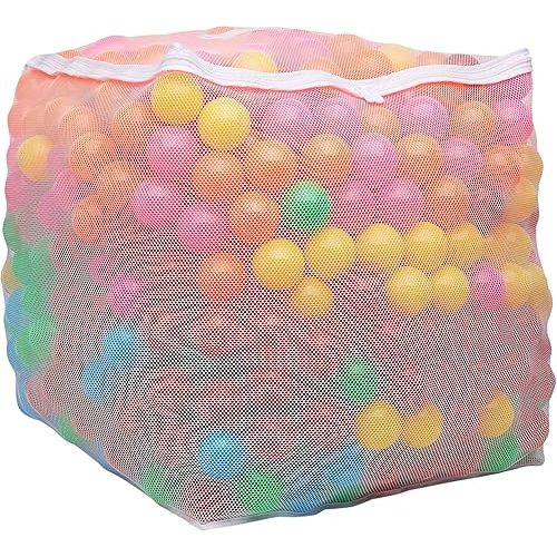 Amazon Basics BPA Free Crush-Proof Plastic Ball, Pit Balls with Storage Bag, for Toddlers Kids 12+ Months Play, Pack of 1000 Balls, 6 Bright Colors