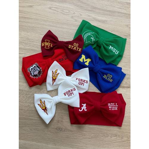 Game Day Baby Headwrap Bow
