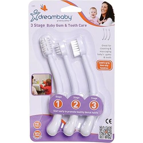 Dreambaby Toothbrush Set 3 Stage, White