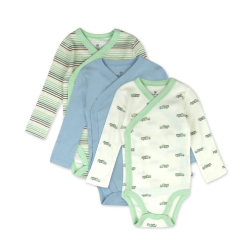3-Pack Organic Cotton Long Sleeve Side-Snap Bodysuits | Honest Baby Clothing