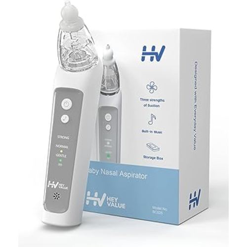 Baby Nasal Aspirator | Nose Sucker for Baby | Baby Nose Cleaner | Electric Nasal Aspirator for Toddler, Rechargeable with Music Function Adjustable Volume
