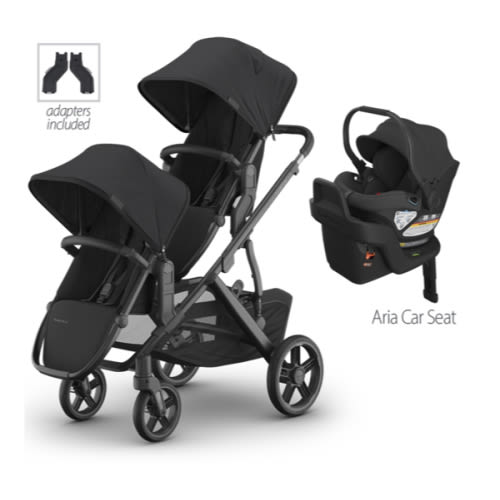 UPPAbaby Vista V3 Double Stroller + Aria or Mesa V2 Car Seat Travel System