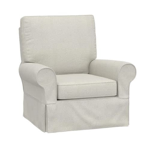 Comfort Slipcovered Swivel Glider