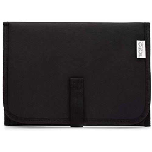 Baby Portable Changing Pad, Diaper Bag, Travel Mat Station Solid Black Compact