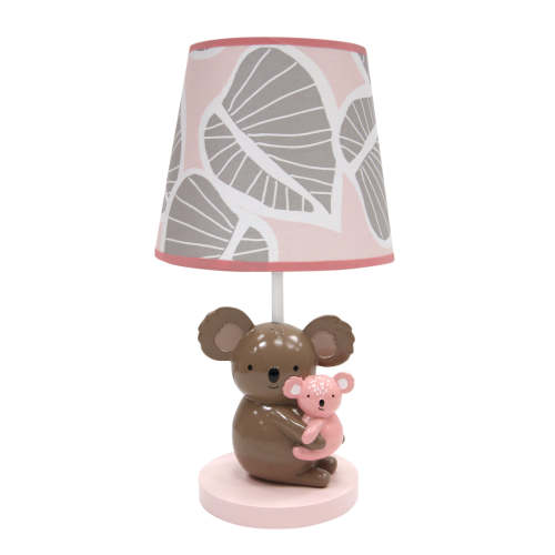 Calypso Lamp Pink/Gray Koala Nursery Lamp with Shade & Bulb
– Lambs & Ivy