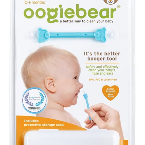 oogiebear: Baby Nose Cleaner & Ear Wax Removal Tool - Safe Booger & Earwax Removal for Newborns, Infants, Toddlers - Dual-Ended - Essential Baby Stuff, Diaper Bag Must-Have, with CASE