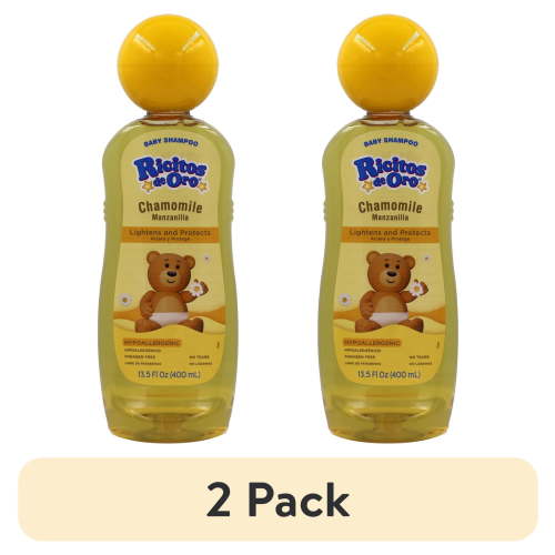 (2 pack) Ricitos de Oro Manzanilla Baby Shampoo Chamomile, Lightening Shampoo, Color Protection, 13.5 fl oz