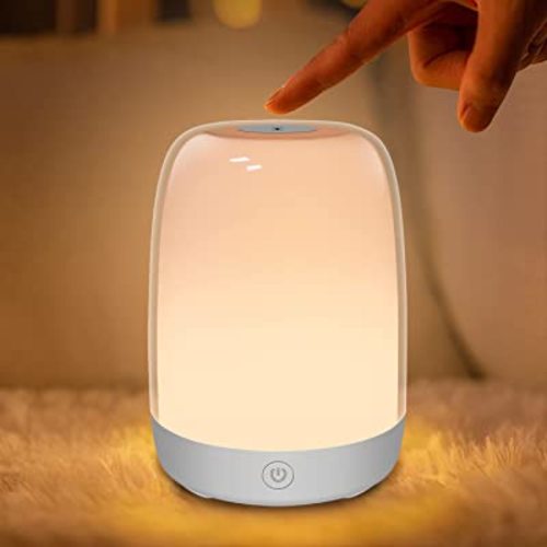 Nursery Light for Kids, Baby Night Light with Dimmable Warm & 5 Color Changing Lights, USB Rechargeable Lamp for Breastfeeding, Toddlers