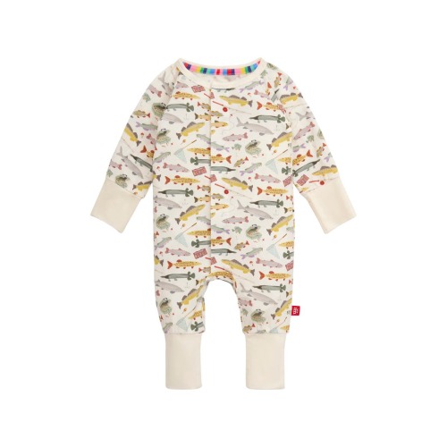 Magnetic Me Reel Good Time Fish Print Convertible Romper