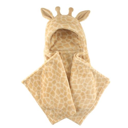 Hudson Baby Infant Baby Hooded Animal Face Plush Blanket, Giraffe, One Size