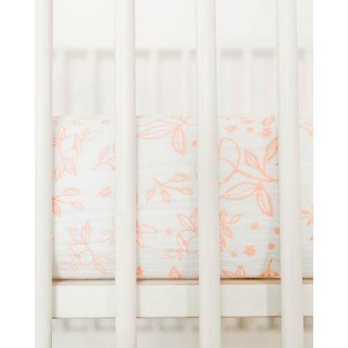 Little Unicorn Cotton Muslin Crib Sheet - Garden Rose