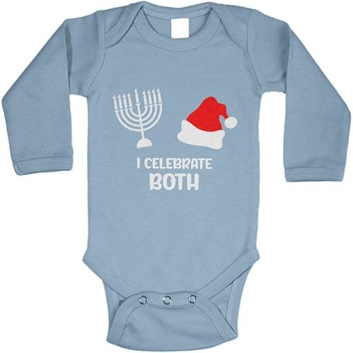 Tcombo I Celebrate Both - Christmas Hanukkah Bodysuit