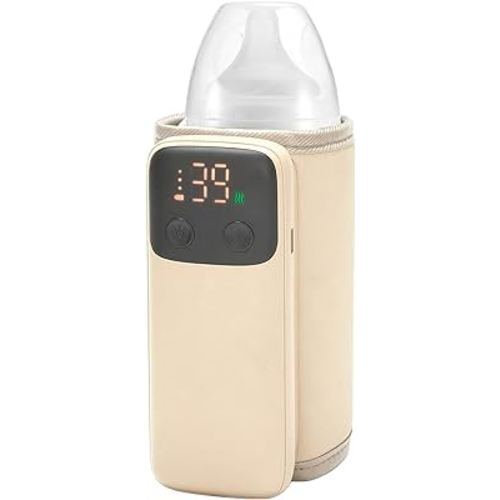 Portable Bottle Warmer for Travel Wireless Portable Baby Milk Warmer On The Go Constant Temperature Rechargeable USB Battery-Powered Baby Milk Heating Bag in Car Heaters Thermostat Bag