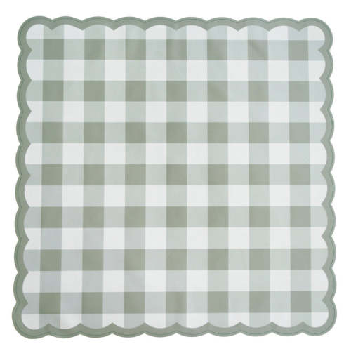 buffalo check outdoor play mat in scallop - green