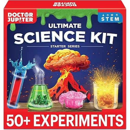 Doctor Jupiter Ultimate Science Kit for Kids Ages 8-12| Birthday Gift Ideas for 8-9-10-11-12 Year Old Boys & Girls| STEM Learning & Educational Toys| 50+ Experiments & Projects