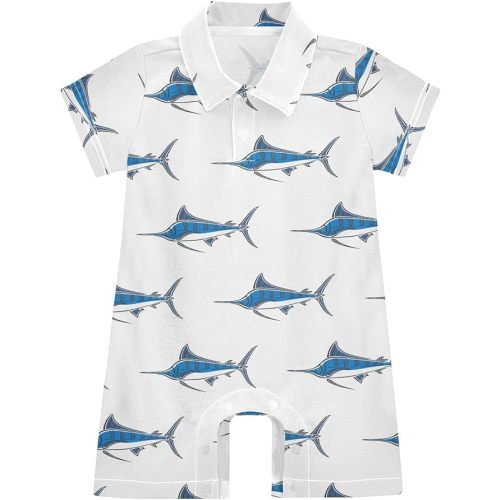 Baby Boys Romper Summer Polo Neck Short Sleeve Jumpsuits One Piece Cotton Clothes Outfits for Newborn Infant 0-24 Month